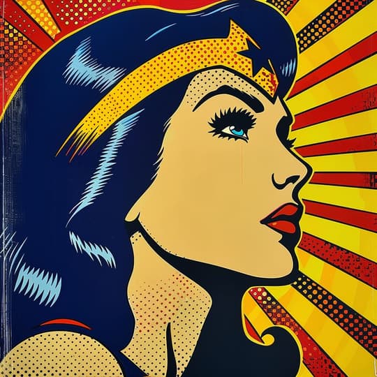 Pop Art Woman in Profile