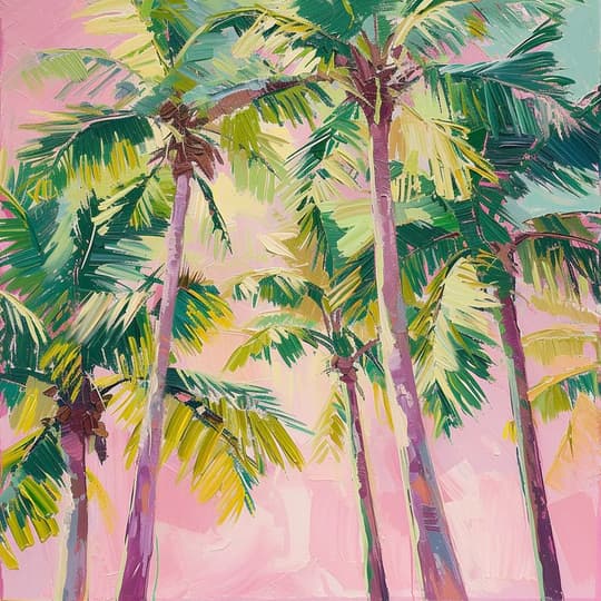 Palm Trees at Sunrise