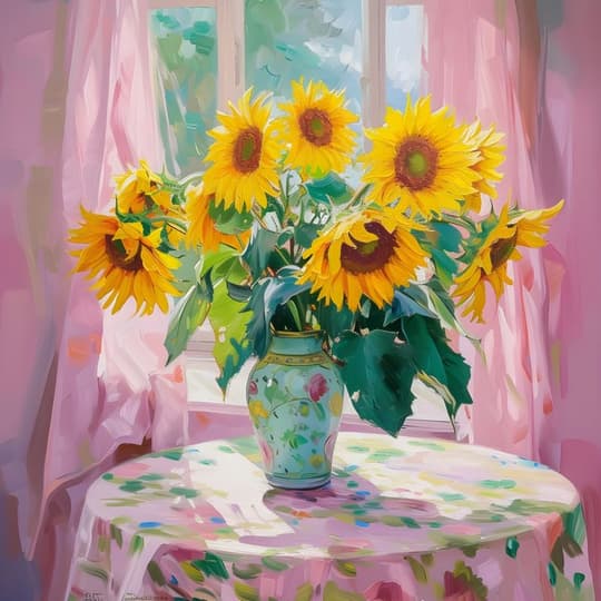 Sunflowers by the Window