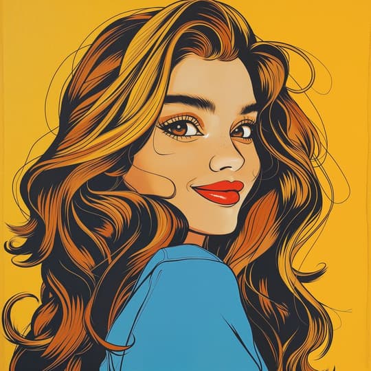 Golden Wave Portrait