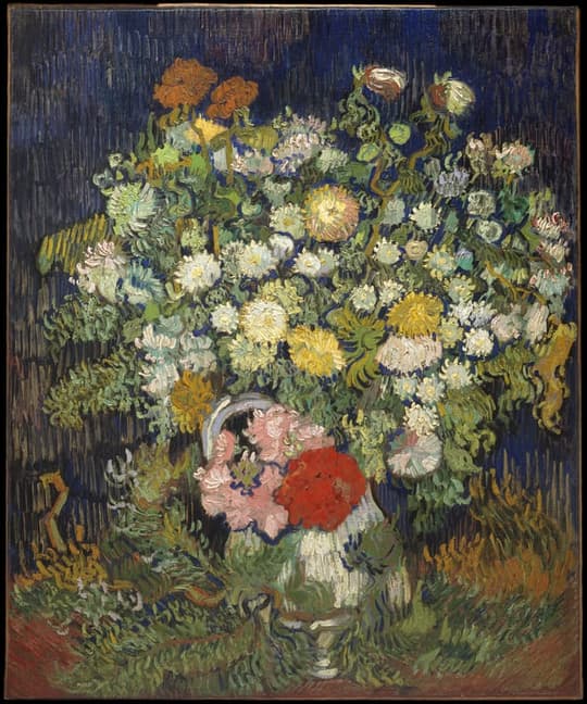 Bouquet of Flowers in a Vase, by Vincent van Gogh, 1890