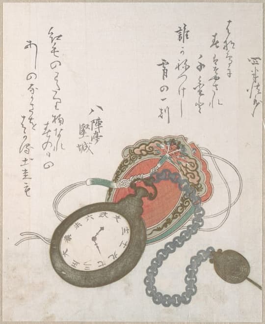 Western Pocket Watch
From the Spring Rain Collection (Harusame shū), vol. 3, by Utagawa Hiroshige, dated 1823