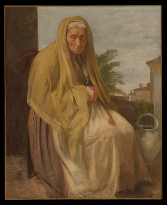 The Old Italian Woman, by Edgar Degas, 1857