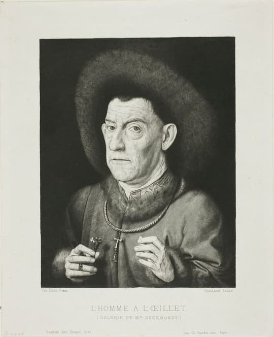 The Man with the Pink, by Claude Ferdinand Gaillard, 1869