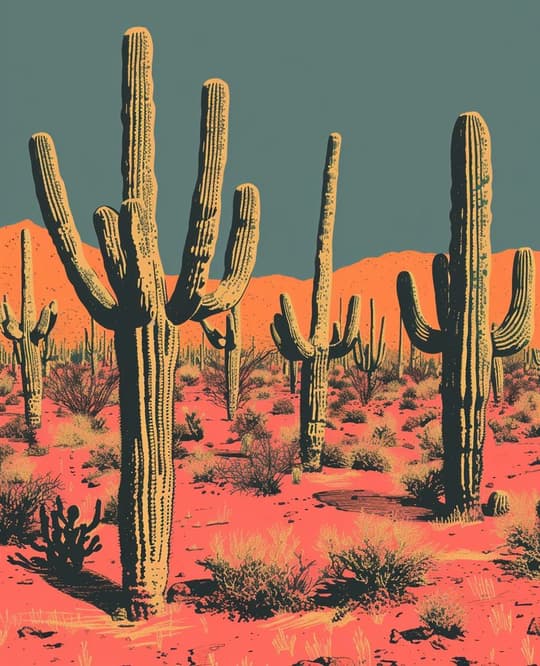 Desert Saguaro Landscape