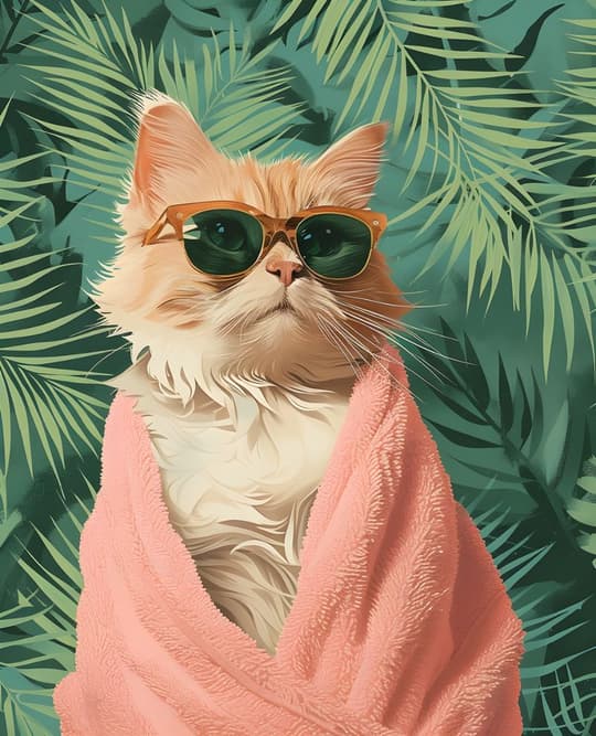 Cool Cat Tropical Vibes