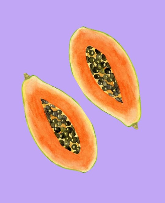 Papaya Halves