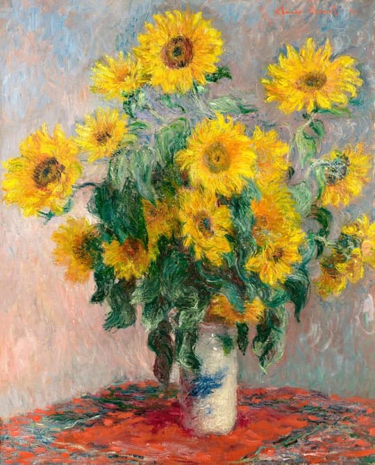 Sunflowers in White Vase