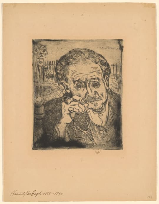 Portrait of Doctor Gachet or Man with a Pipe, by Vincent van Gogh, 1890