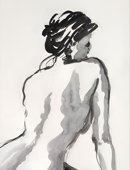 Woman in Elegant Hat, Profile View