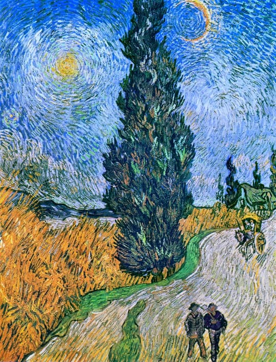 Starry Night with Cypresses