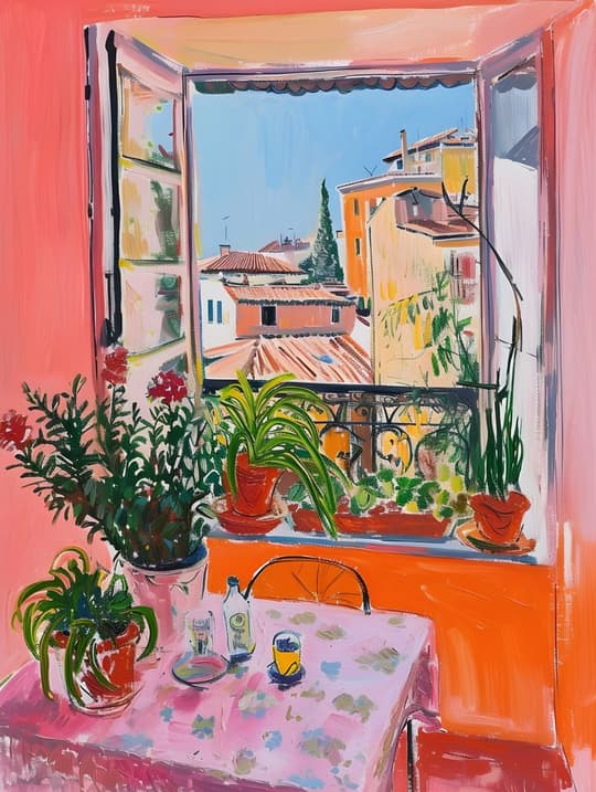 Mediterranean Window View