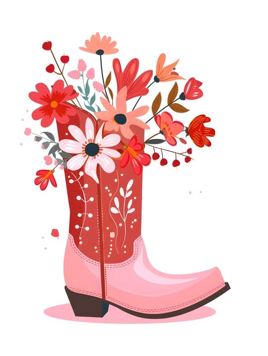 Wildflowers in a Cowboy Boot