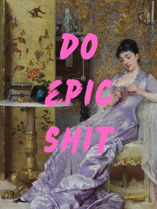 Woman in Purple Gown