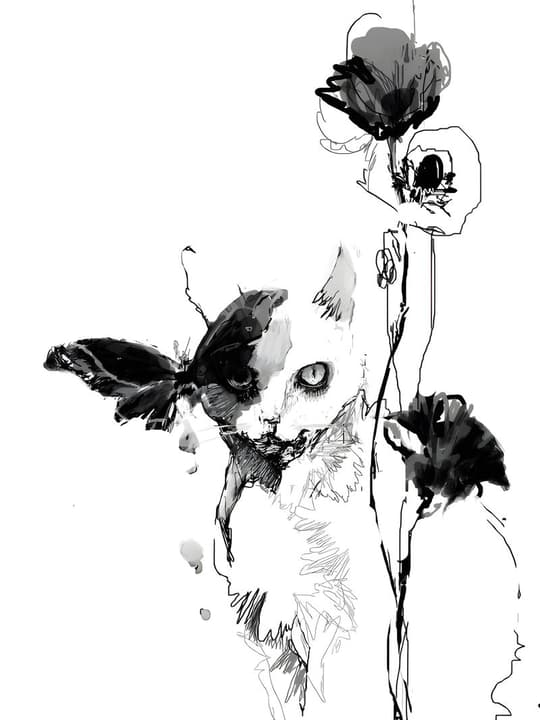 Butterfly & Flower Study