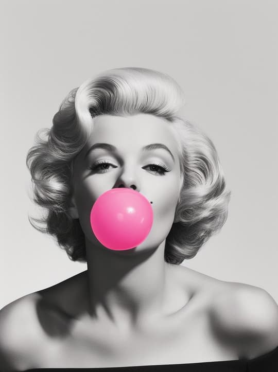 Vintage Glamour with Pink Bubble