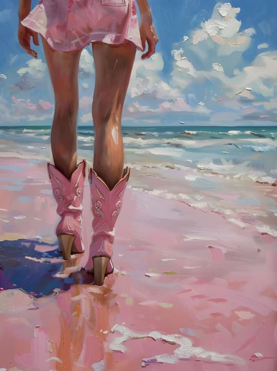Pink Boots, Pink Beach