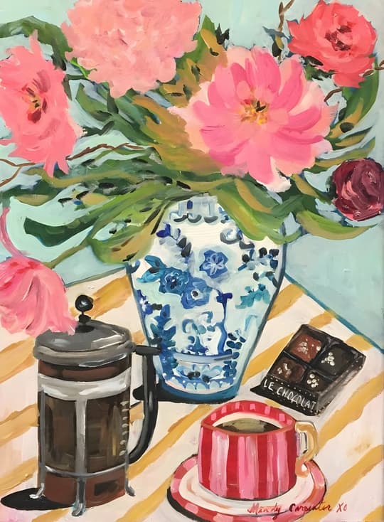 Morning Garden with Tea