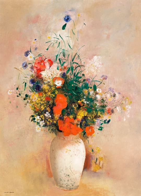 Floral Bouquet in White Vase
