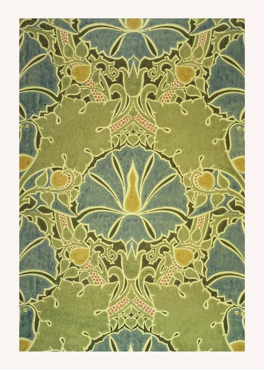 Art Nouveau Botanical Tapestry
