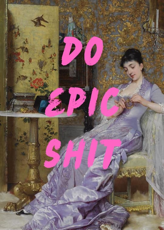 Woman in Purple Gown