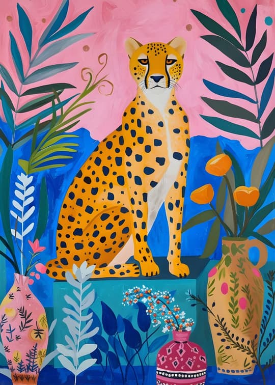 Cheetah in the Garden