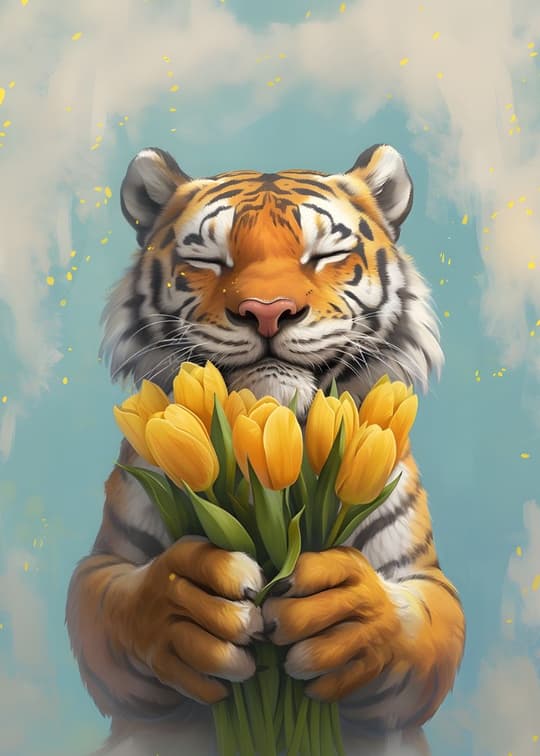 Tiger's Golden Bouquet
