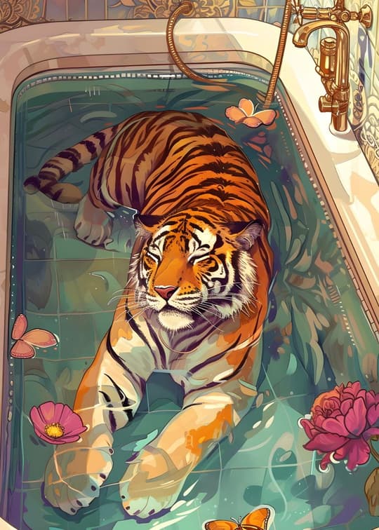 Tiger in Bloom