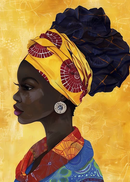 African Beauty in Gold
