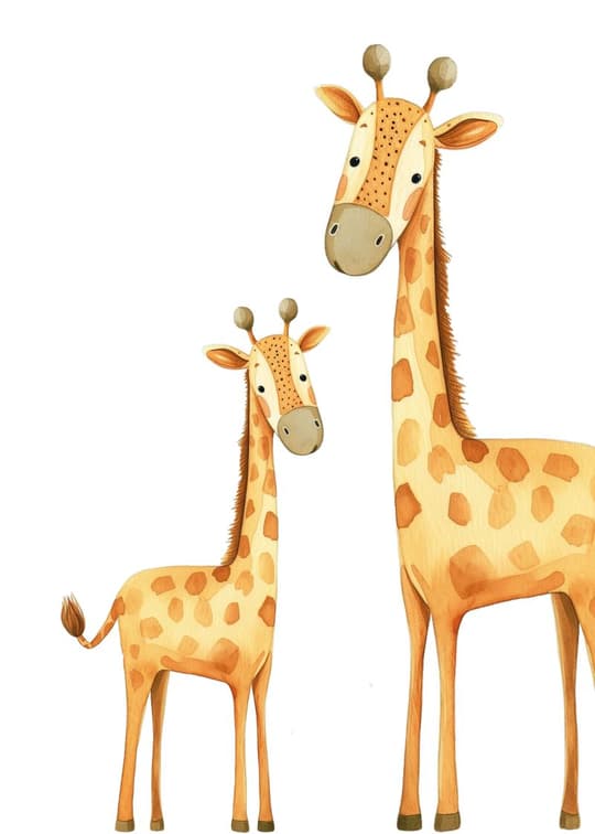 Giraffe Mother & Baby
