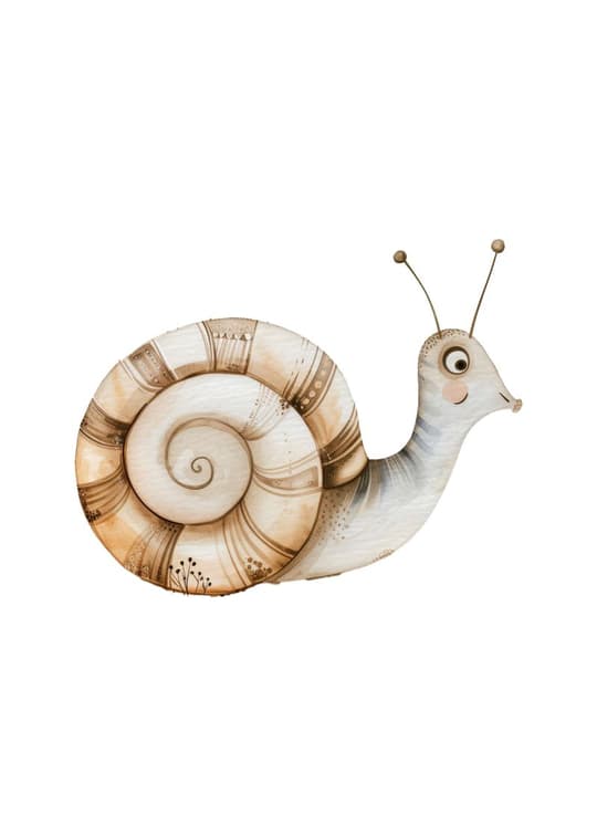 Whimsical Garden Snail