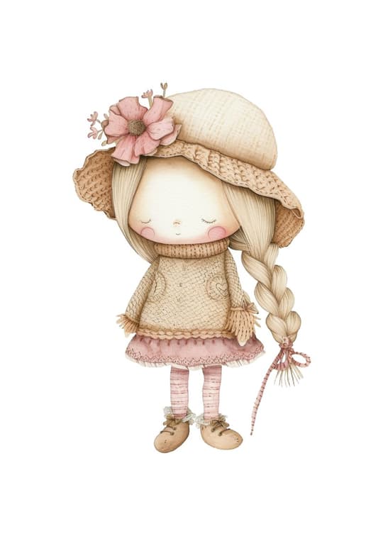 Girl with Flower Hat