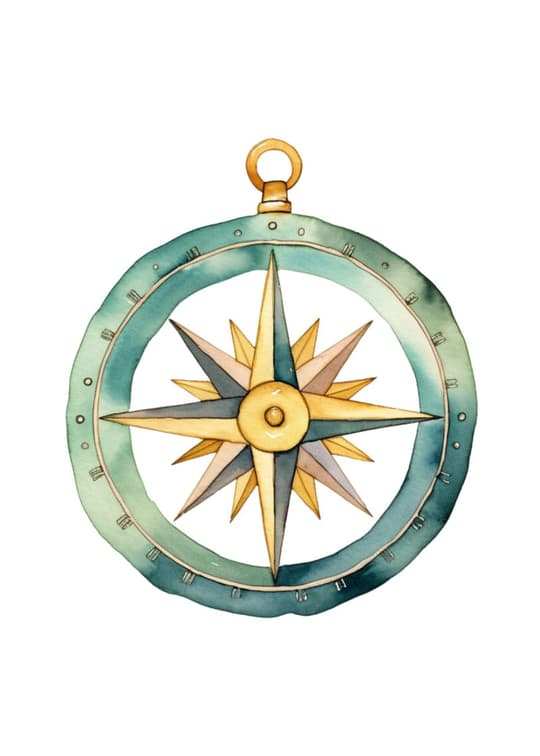 Vintage Compass Rose