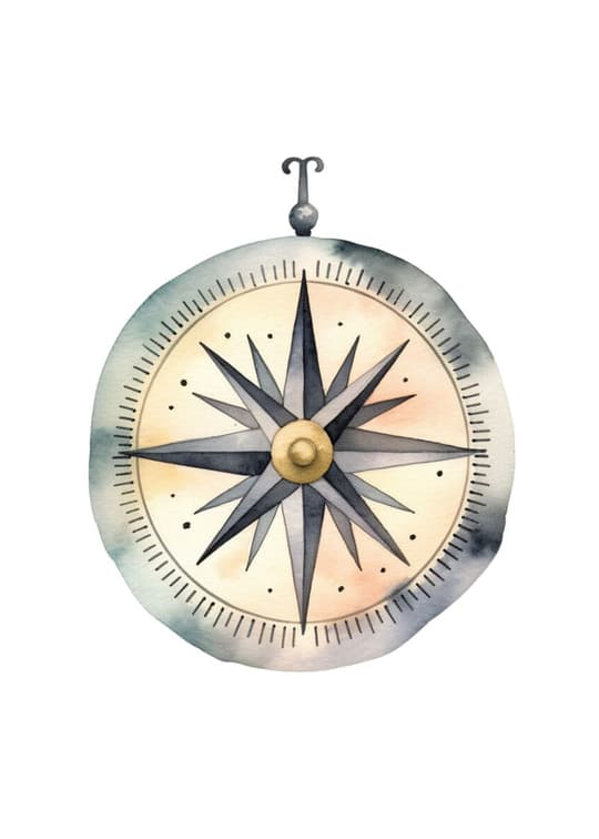 Vintage Compass Rose