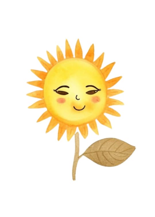 Cheerful Sunflower Face