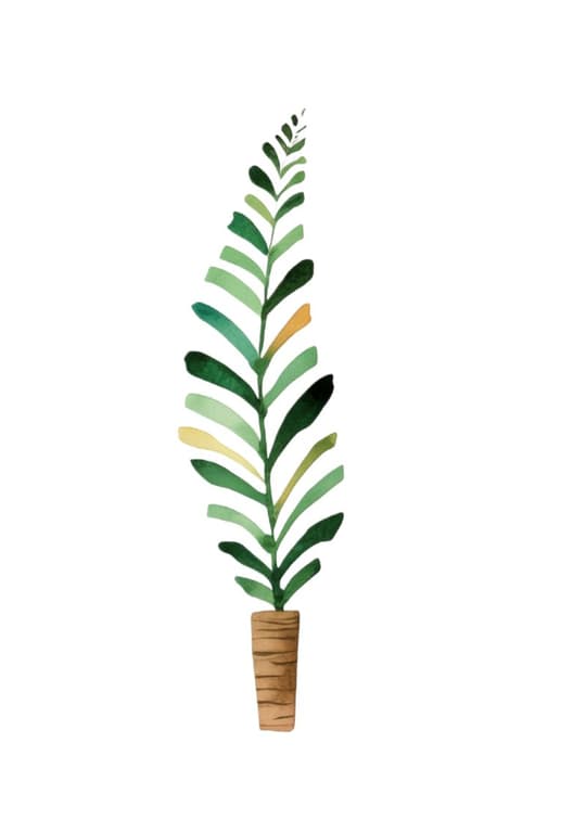 Minimalist Green Stem