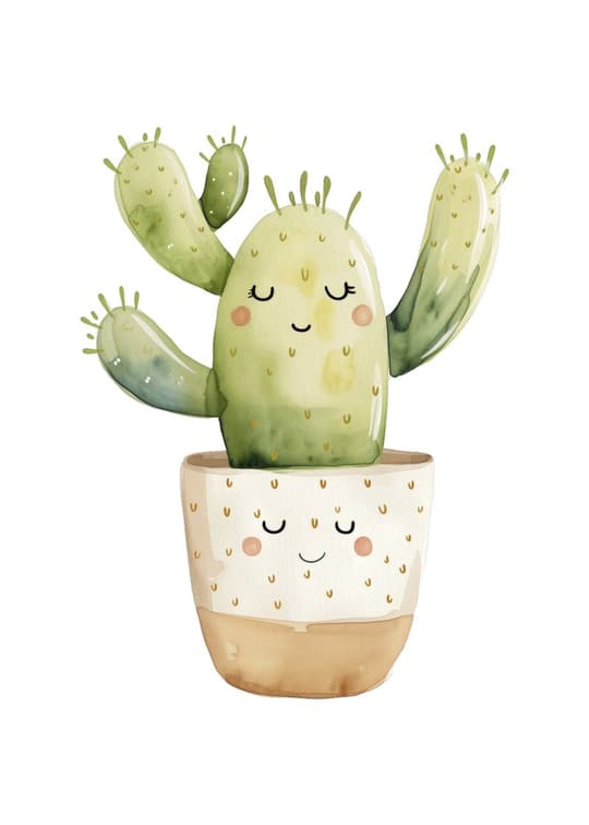 Smiling Potted Cactus