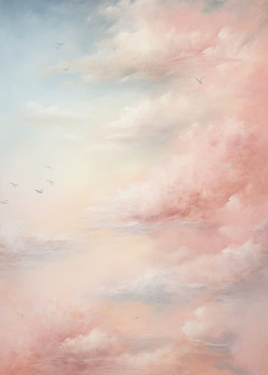 Soft Sky with Birds