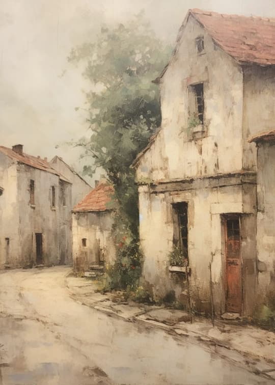Weathered Village Courtyard