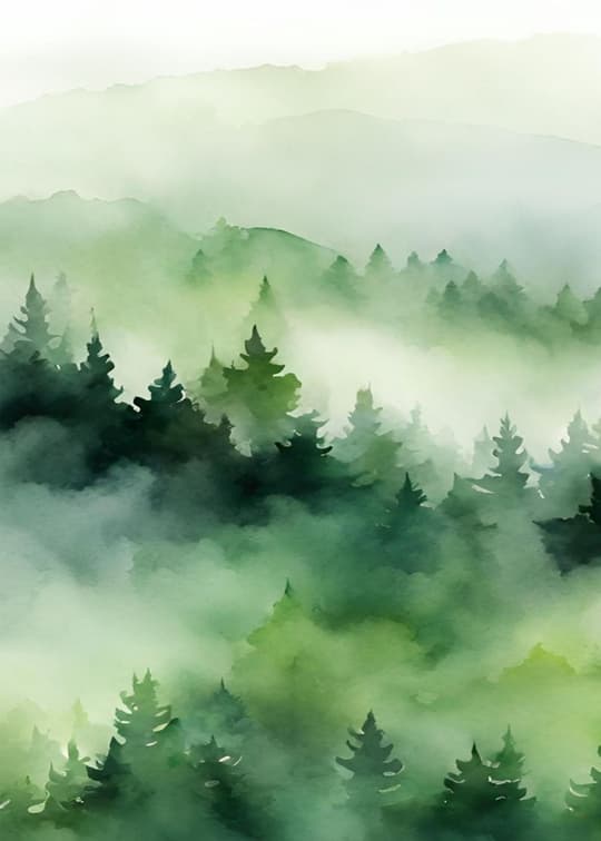 Misty Forest Landscape