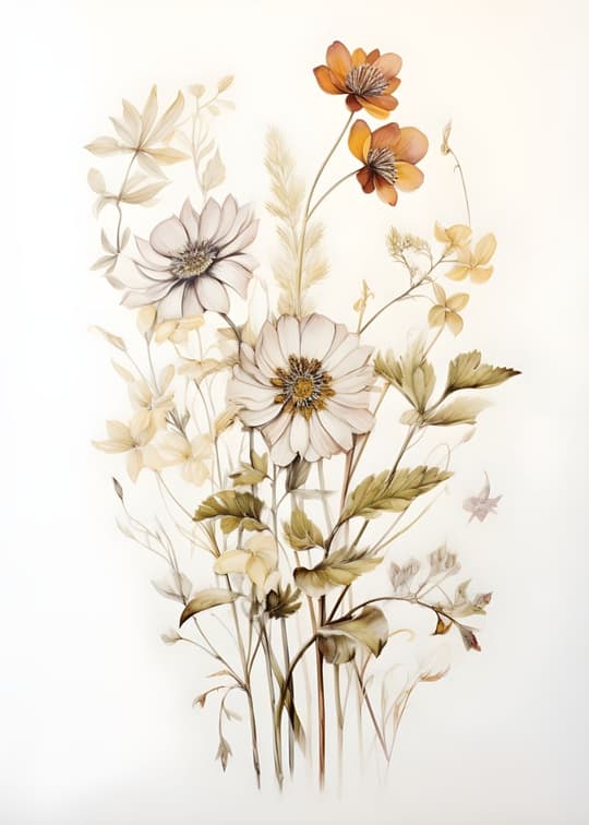 Botanical Wildflower Study