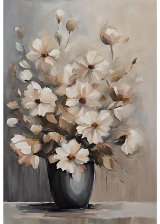 Daisy Arrangement in Black Vase