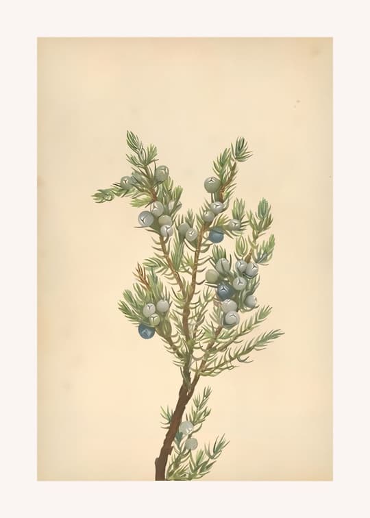Juniper Branch with Berries