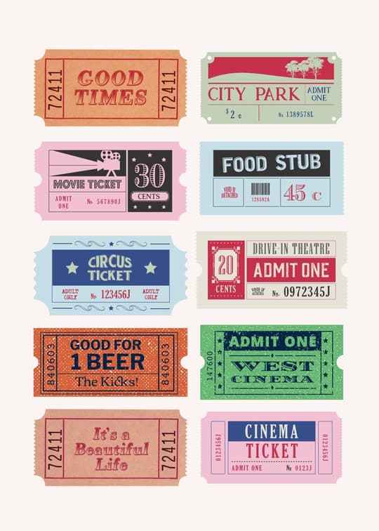 Vintage Ticket Collection