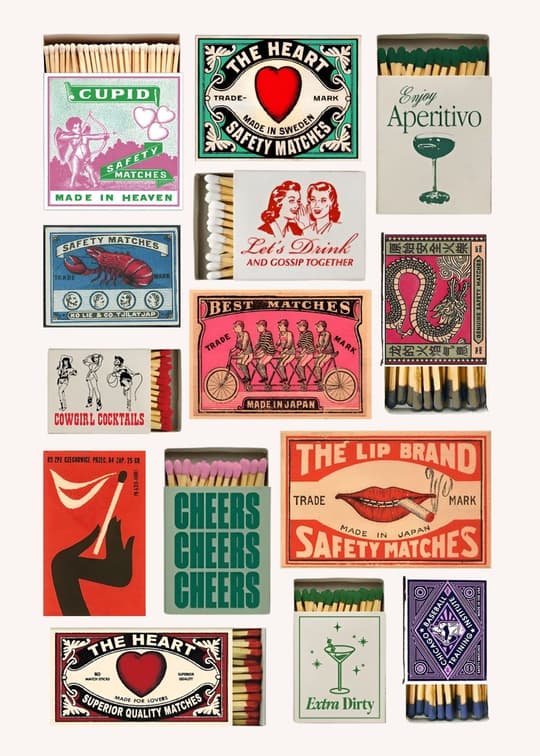 Vintage Matchbox Label Collection