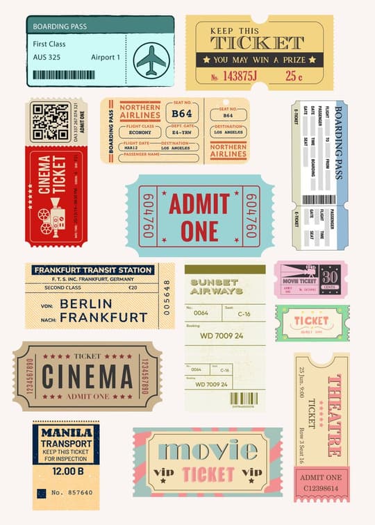 Vintage Ticket Collection