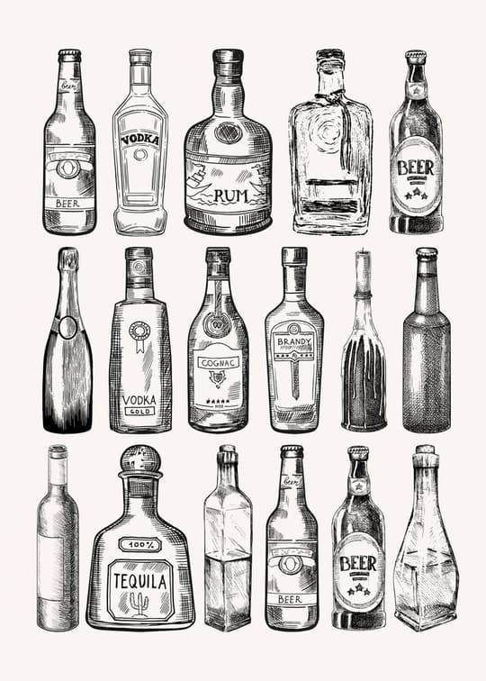 Spirits & Beer Bottles Collection
