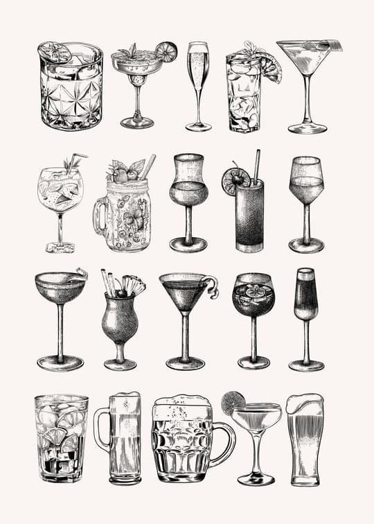 Classic Cocktails & Drinks Collection
