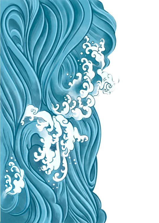 Ocean Wave Cascade