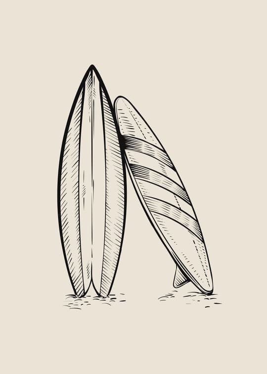 Surfboards on Sand